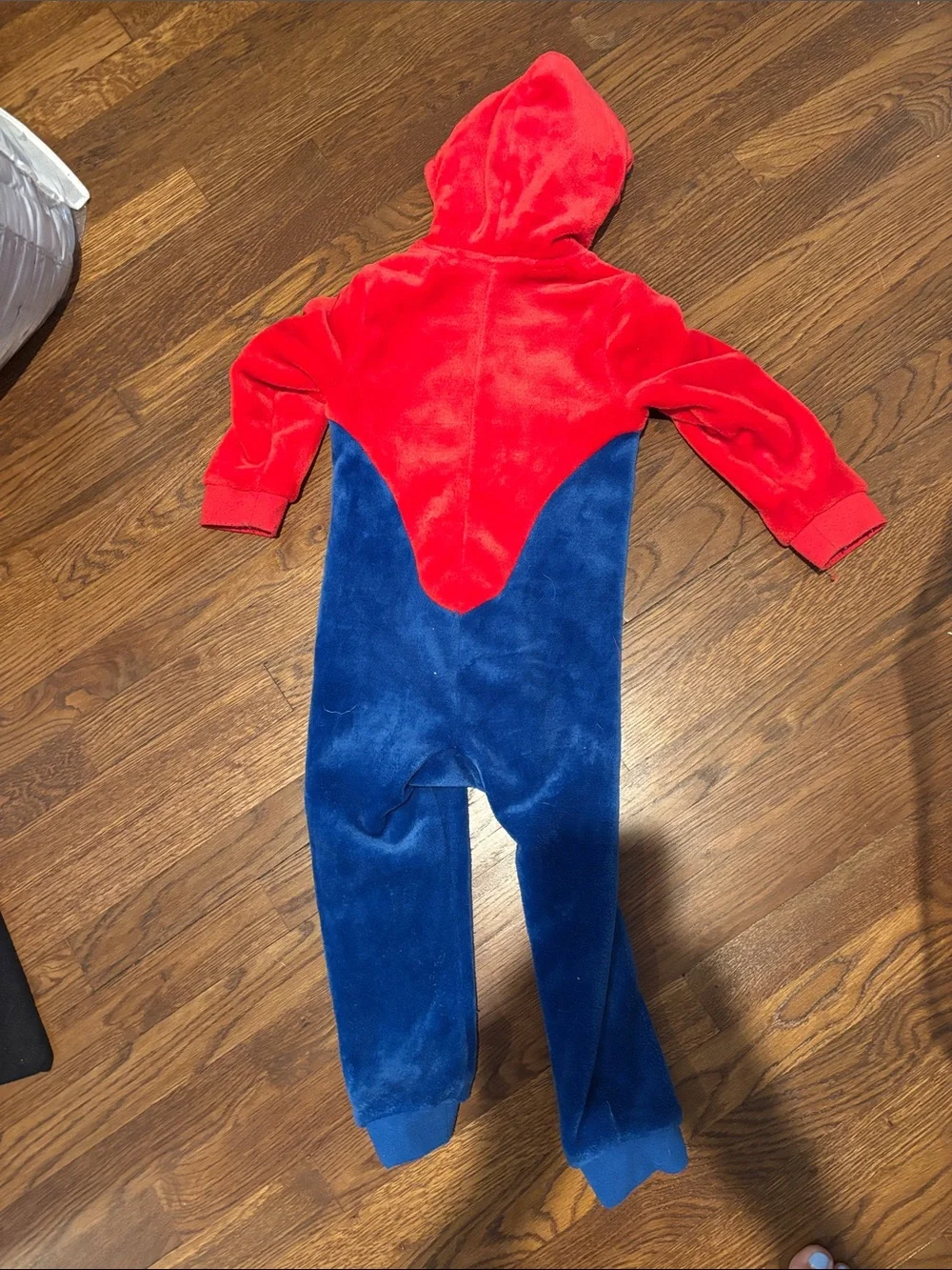 Red & Blue Kids Superhero Hooded Onesie Costume